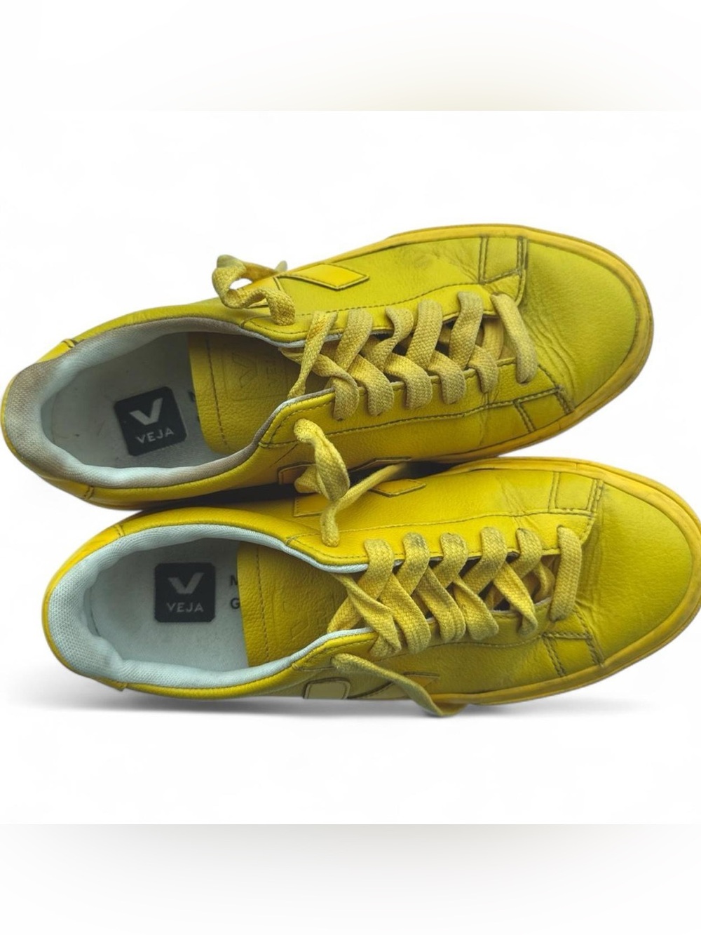 VEJA women’s Yellow Leather Low-Top Sneakers